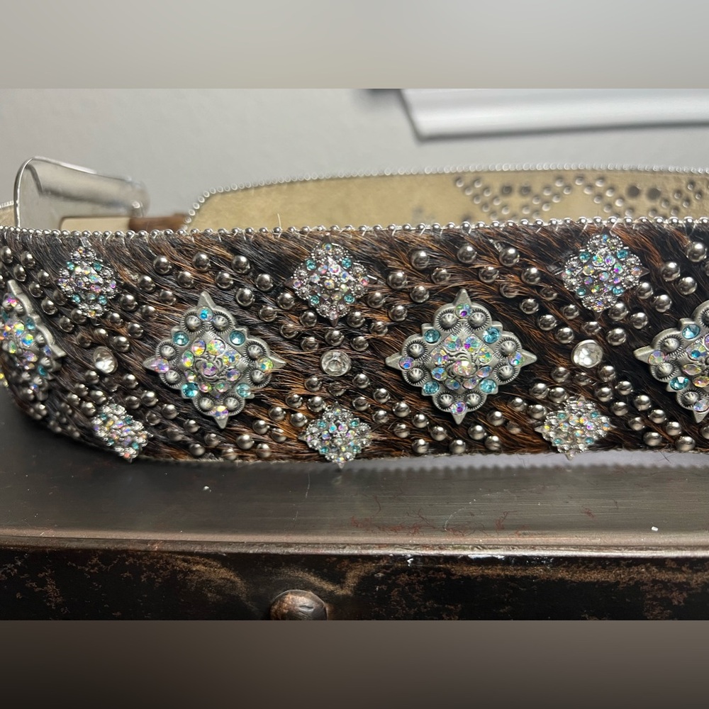 BHW Leather & Bling western belt, size M/L. - Picture 9 of 13